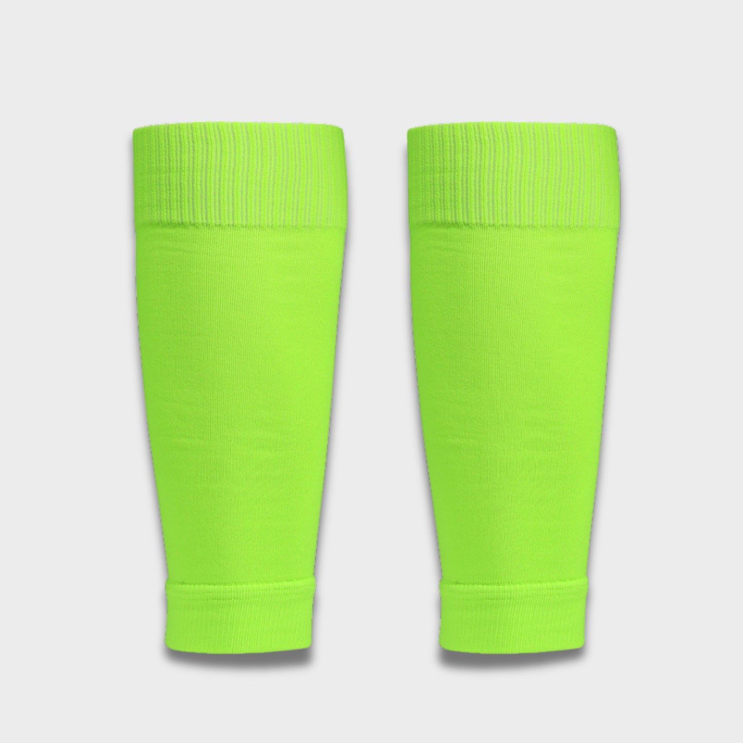 Voetbal afgeknipte sok. Pre cut sleeve voor voetballers. Geelgroen.