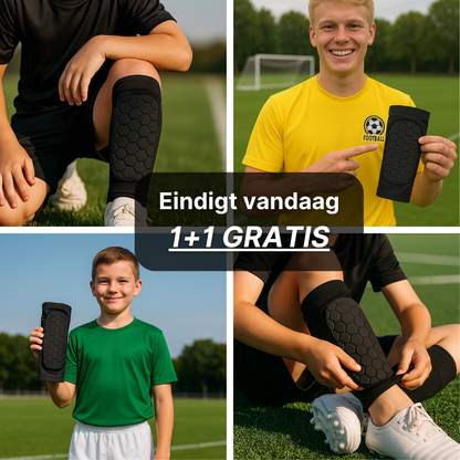 Mastr Ingebouwde Scheenbeschermers met 1+1 Gratis actie.